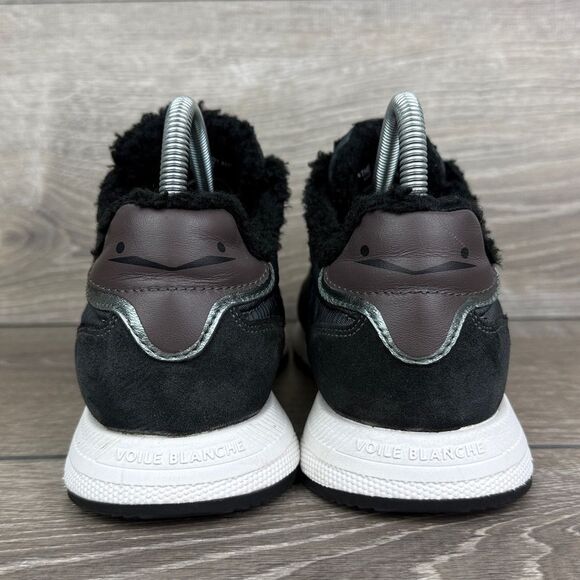 Voile Blanche Storm Fur-1B05 Women Sz 8/EU 39 Green Shearling Metallic Sneakers - Picture 4 of 11